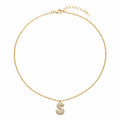 Collana Lettera Pavé Essential GOLD