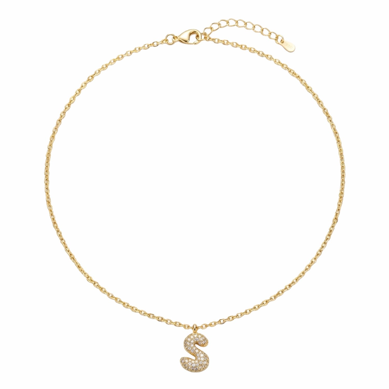 Collana Lettera Pavé Essential