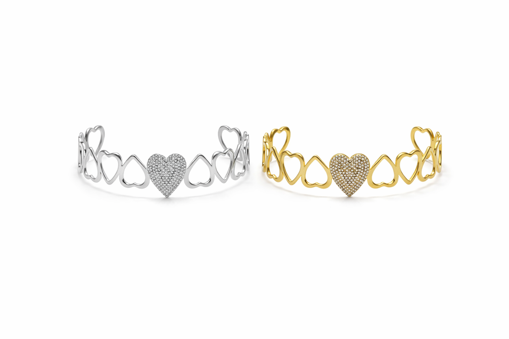 Bracciale Cuore Pavè