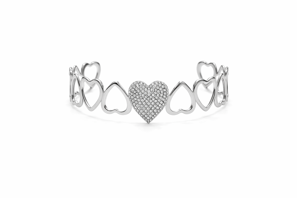 Bracciale Cuore Pavè