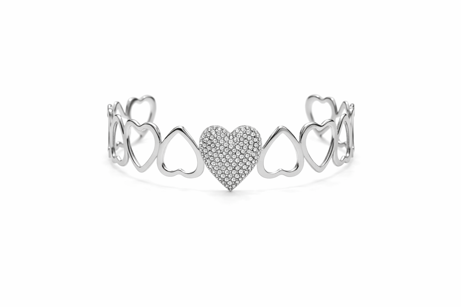 Bracciale Cuore Pavè