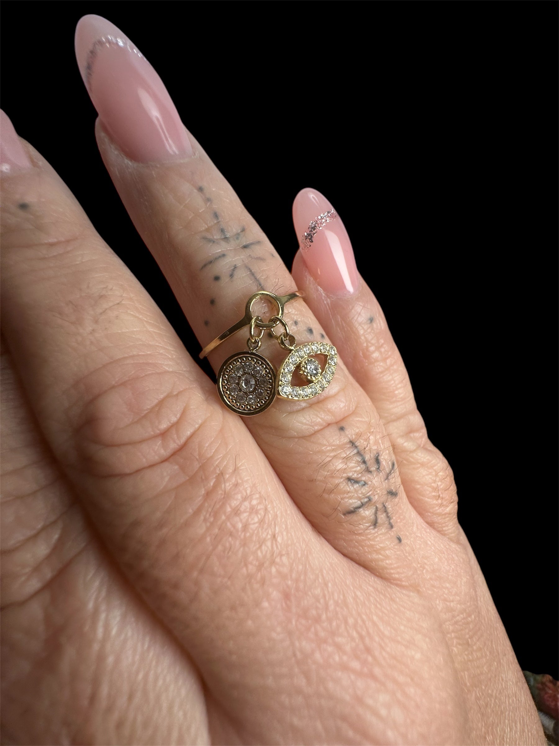 Anello occhio Greco pendente